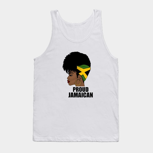 Jamaica Flag, Proud Jamaican Woman, Jamaica Flag, Afro Rasta Tank Top by dukito